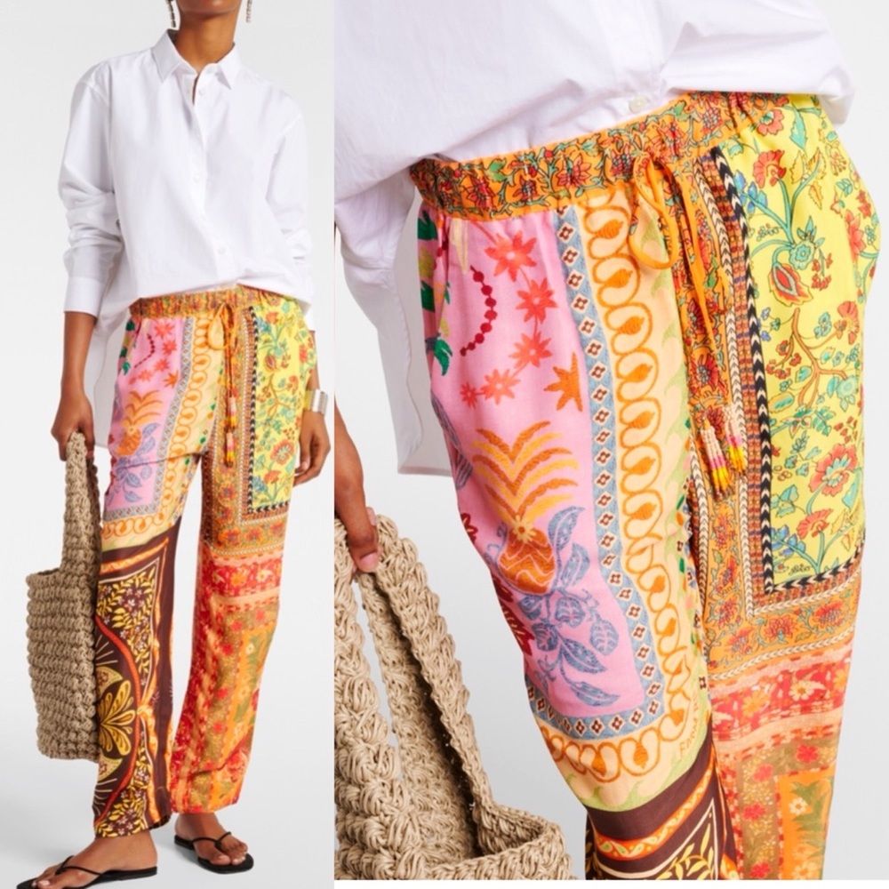 NWT FARM RIO Mixed Scarves Trousers